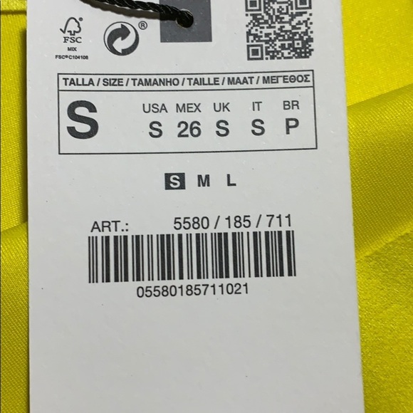 NWT. Zara Faux Suede Bermuda Shorts. Size S. - Picture 7 of 7